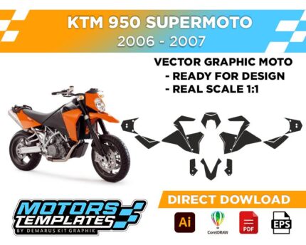 TEMPLATE KTM 950 SUPER MOTO 2006-2007