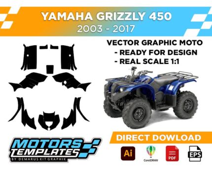 TEMPLATE YAMAHA GRIZZLY 450 2003-2017