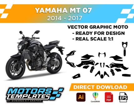 TEMPLATE YAMAHA MT07 2014-2017