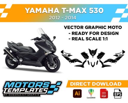 TEMPLATE YAMAHA TMAX 530 2012-2014